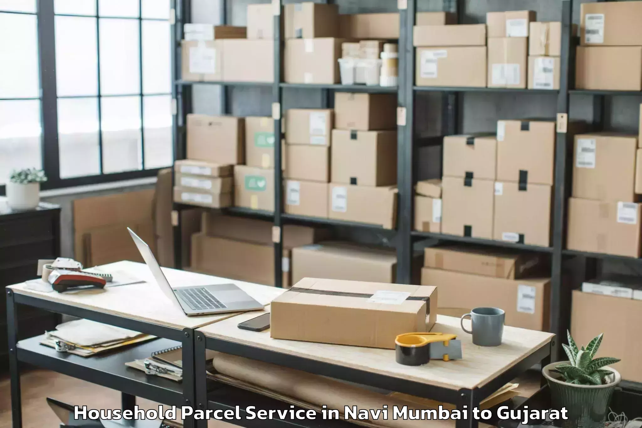 Hassle-Free Navi Mumbai to Nirma University Ahmedabad Household Parcel